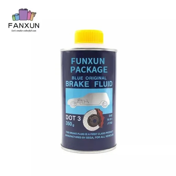 Brake fluid tin can