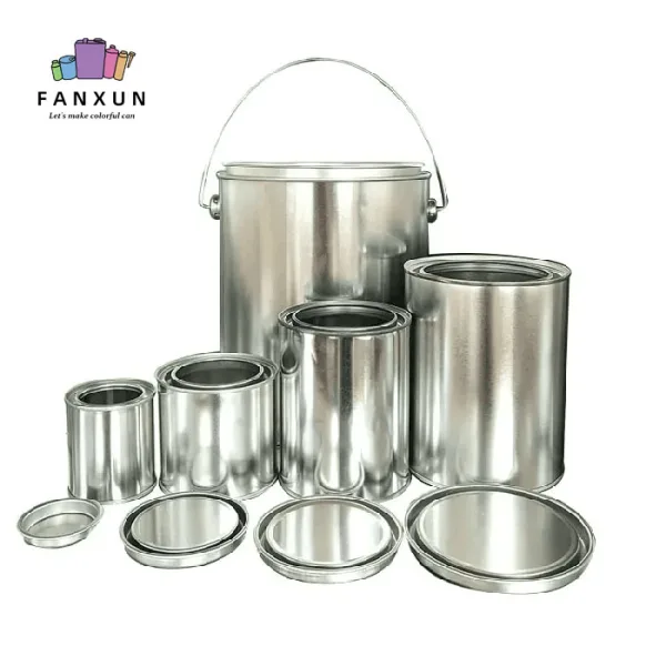 Round Metal Paint Tin Cans With Lid
