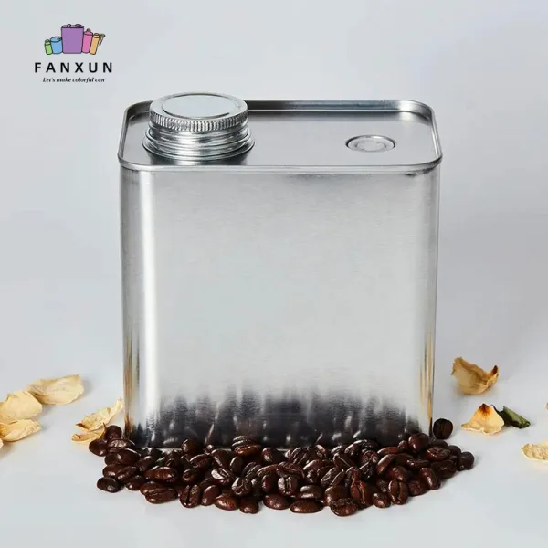 Custom Square tin Coffee Package Can