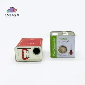 Design Printed Square Food Grade Olive Edible Oil Tin Can