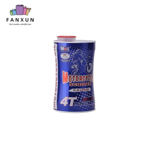 motor oil container metal tin cans