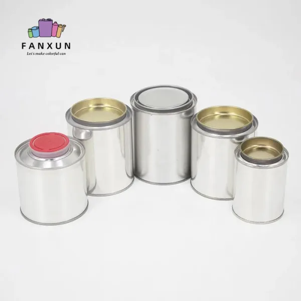 Wholesale 1 pints paint can Metal Round Tin Ca