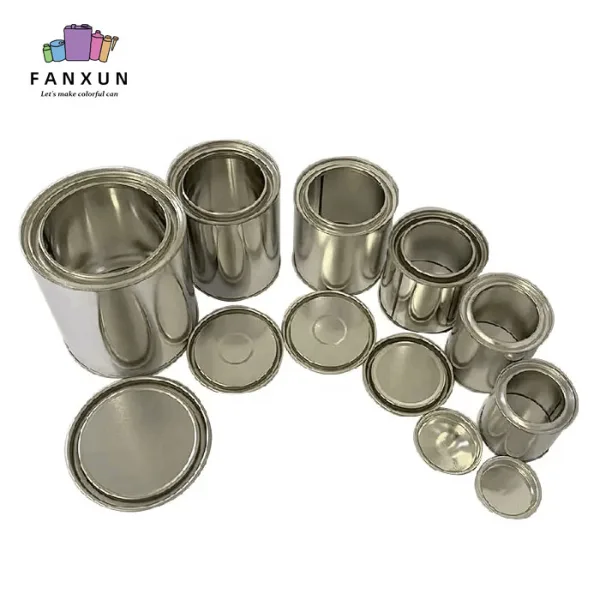 Round Metal Paint Tin Cans With Lid