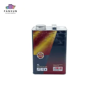Empty 4L Oil Storage Lubricating Engine Oil Tin Can