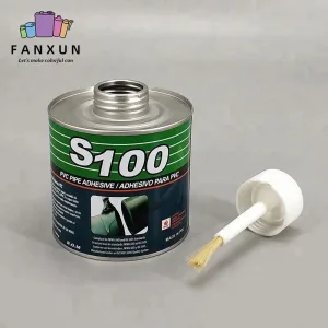 empty adhesive cans glue jars