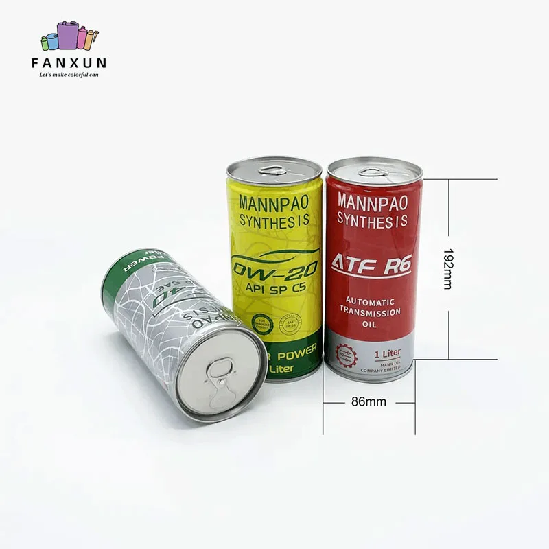engineoil metal tin can