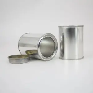 500ml empty round tinplate container paint can packaging
