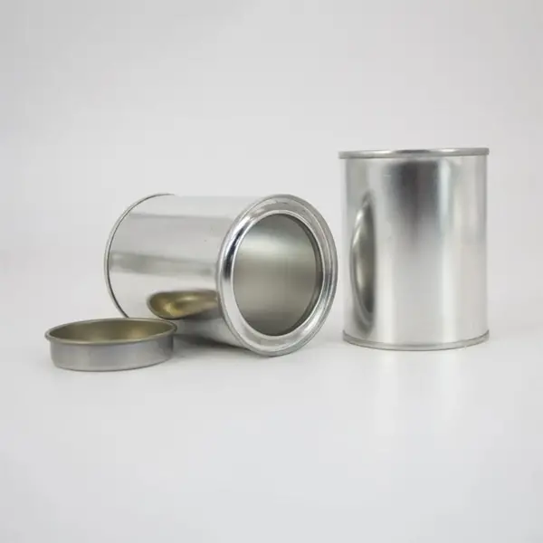 500ml empty round tinplate container paint can packaging