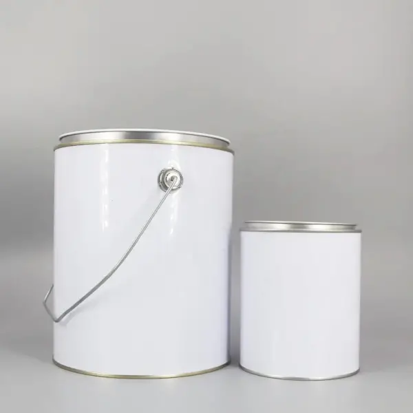 1 Gallon Paint Can Metal Round Tin Container with Opening Lid