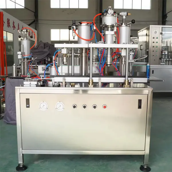 Semi-automatic aerosol spray paint can filling filling machine 4 in 1